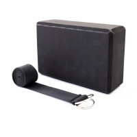 Набор для йоги 2в1 блок для йоги + ремень для йоги OSPORT Set 26 (n-0057) Черный Набор для йоги 2в1 блок для йоги + ремень для йоги OSPORT Set 26 (n-0057) Черный