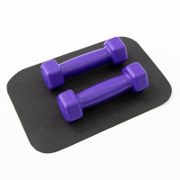 Гантели для фитнеса пластиковые цельные (неразборные) + коврик OSPORT Lite 2шт по 0,5 кг (OF-0213) Фиолетовый Гантели для фитнеса пластиковые цельные (неразборные) + коврик OSPORT Lite 2шт по 0,5 кг (OF-0213) Фиолетовый