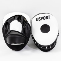Лапы боксерские (для бокса) гнутые из кожвинила OSPORT Pro (bx-0090) Черно-белые Лапы боксерские (для бокса) гнутые из кожвинила OSPORT Pro (bx-0090) Черно-белые