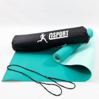Коврик для йоги и фитнеса + чехол (мат, каремат спортивный) OSPORT Yoga ECO Pro 6мм (n-0007) Зелено-мятный Коврик для йоги и фитнеса + чехол (мат, каремат спортивный) OSPORT Yoga ECO Pro 6мм (n-0007) Зелено-мятный