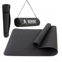 Коврик для йоги и фитнеса + чехол (йога мат, каремат спортивный) OSPORT Yoga Pro 3мм (OF-0089) Черный Коврик для йоги и фитнеса + чехол (йога мат, каремат спортивный) OSPORT Yoga Pro 3мм (OF-0089) Черный