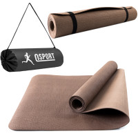 Коврик для йоги и фитнеса + чехол (йога мат, каремат спортивный) OSPORT Yoga Pro 3мм (OF-0089) Коричневый Коврик для йоги и фитнеса + чехол (йога мат, каремат спортивный) OSPORT Yoga Pro 3мм (OF-0089) Коричневый