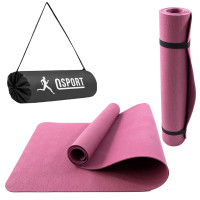 Коврик для йоги и фитнеса + чехол (йога мат, каремат спортивный) OSPORT Yoga Pro 3мм (OF-0089) Бордовый Коврик для йоги и фитнеса + чехол (йога мат, каремат спортивный) OSPORT Yoga Pro 3мм (OF-0089) Бордовый