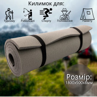 Коврик туристический (каремат в палатку и под спальный мешок) FitUp Поход 8мм (F-00003) Коврик туристический (каремат в палатку и под спальный мешок) FitUp Поход 8мм (F-00003)