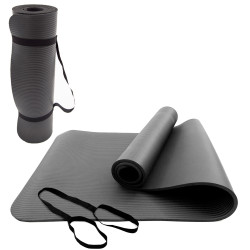 Коврик для йоги и фитнеса NBR (йога мат, каремат спортивный) OSPORT Mat Pro 1см (FI-0075) Черный
