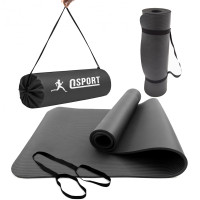 Коврик для йоги и фитнеса NBR + чехол (йога мат, каремат спортивный) OSPORT Mat Pro 1см (n-0011) Черный Коврик для йоги и фитнеса NBR + чехол (йога мат, каремат спортивный) OSPORT Mat Pro 1см (n-0011) Черный