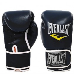 Перчатки боксерские для бокса 10 унций на липучке Everlast кожа PU (BO-3987) Черный Перчатки боксерские для бокса 10 унций на липучке Everlast кожа PU (BO-3987) Черный