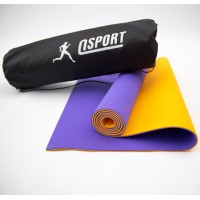 Коврик для йоги и фитнеса + чехол (мат, каремат спортивный) OSPORT Yoga ECO Pro 6мм (n-0007) Фиолетово-оранжевый Коврик для йоги и фитнеса + чехол (мат, каремат спортивный) OSPORT Yoga ECO Pro 6мм (n-0007) Фиолетово-оранжевый