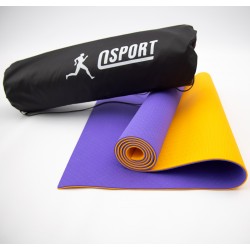 Коврик для йоги и фитнеса + чехол (мат, каремат спортивный) OSPORT Yoga ECO Pro 6мм (n-0007) Фиолетово-оранжевый Коврик для йоги и фитнеса + чехол (мат, каремат спортивный) OSPORT Yoga ECO Pro 6мм (n-0007) Фиолетово-оранжевый