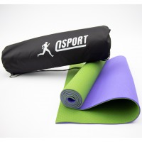 Коврик для йоги и фитнеса + чехол (мат, каремат спортивный) OSPORT Yoga ECO Pro 6мм (n-0007) Оливково-фиолетовый Коврик для йоги и фитнеса + чехол (мат, каремат спортивный) OSPORT Yoga ECO Pro 6мм (n-0007) Оливково-фиолетовый