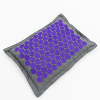 Массажная подушка для массажа шеи (массажер для спины/шеи/головы/ног/стоп/тела) OSPORT Pro (apl-017) Серо-фиолетовая Массажная подушка для массажа шеи (массажер для спины/шеи/головы/ног/стоп/тела) OSPORT Pro (apl-017) Серо-фиолетовая