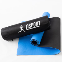 Коврик для йоги и фитнеса + чехол (мат, каремат спортивный) OSPORT ECO Friendly Pro 5 мм (n-0015) Черно-синий Коврик для йоги и фитнеса + чехол (мат, каремат спортивный) OSPORT ECO Friendly Pro 5 мм (n-0015) Черно-синий