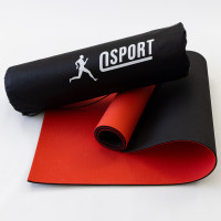 Коврик для йоги и фитнеса + чехол (мат, каремат спортивный) OSPORT ECO Friendly Pro 5 мм (n-0015) Красно-черный Коврик для йоги и фитнеса + чехол (мат, каремат спортивный) OSPORT ECO Friendly Pro 5 мм (n-0015) Красно-черный
