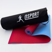 Коврик для йоги и фитнеса + чехол (мат, каремат спортивный) OSPORT Yoga ECO Pro 6мм (n-0007) Красно-голубой Коврик для йоги и фитнеса + чехол (мат, каремат спортивный) OSPORT Yoga ECO Pro 6мм (n-0007) Красно-голубой