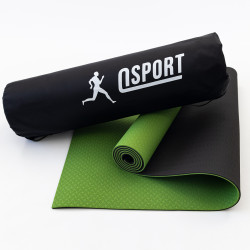 Коврик для йоги и фитнеса + чехол (мат, каремат спортивный) OSPORT Yoga ECO Pro 6мм (n-0007) Оливково-Чёрный Коврик для йоги и фитнеса + чехол (мат, каремат спортивный) OSPORT Yoga ECO Pro 6мм (n-0007) Оливково-Чёрный
