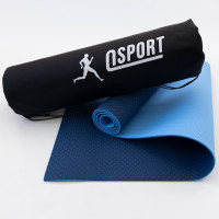 Коврик для йоги и фитнеса + чехол (мат, каремат спортивный) OSPORT Yoga ECO Pro 6мм (n-0007) Сине-голубой Коврик для йоги и фитнеса + чехол (мат, каремат спортивный) OSPORT Yoga ECO Pro 6мм (n-0007) Сине-голубой