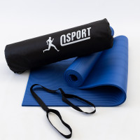 Коврик для йоги и фитнеса NBR + чехол (йога мат, каремат спортивный) OSPORT Mat Pro 1см (n-0011) Синий Коврик для йоги и фитнеса NBR + чехол (йога мат, каремат спортивный) OSPORT Mat Pro 1см (n-0011) Синий