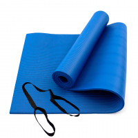 Коврик для йоги и фитнеса NBR (йога мат, каремат спортивный) OSPORT Mat Pro 1см (FI-0075) Синий Коврик для йоги и фитнеса NBR (йога мат, каремат спортивный) OSPORT Mat Pro 1см (FI-0075) Синий