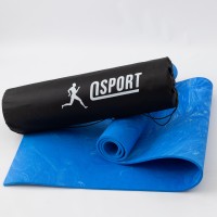 Коврик для йоги и фитнеса + чехол (мат, каремат спортивный) OSPORT Yoga ECO Pro 8мм (n-0013) Синий Коврик для йоги и фитнеса + чехол (мат, каремат спортивный) OSPORT Yoga ECO Pro 8мм (n-0013) Синий
