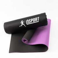 Коврик для йоги и фитнеса + чехол (мат, каремат спортивный) OSPORT Yoga ECO Pro 6мм (n-0007) Черно-фиолетовый Коврик для йоги и фитнеса + чехол (мат, каремат спортивный) OSPORT Yoga ECO Pro 6мм (n-0007) Черно-фиолетовый