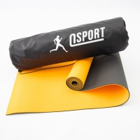 Коврик для йоги и фитнеса + чехол (мат, каремат спортивный) OSPORT Yoga ECO Pro 6мм (n-0007) Оранжево-черный Коврик для йоги и фитнеса + чехол (мат, каремат спортивный) OSPORT Yoga ECO Pro 6мм (n-0007) Оранжево-черный