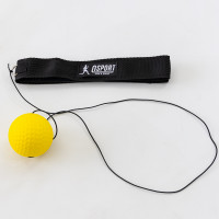 Тренажер fight ball (файт бол) мячик для бокса на резинке OSPORT Lite Plus (OF-0007) Желтый Тренажер fight ball (файт бол) мячик для бокса на резинке OSPORT Lite Plus (OF-0007) Желтый